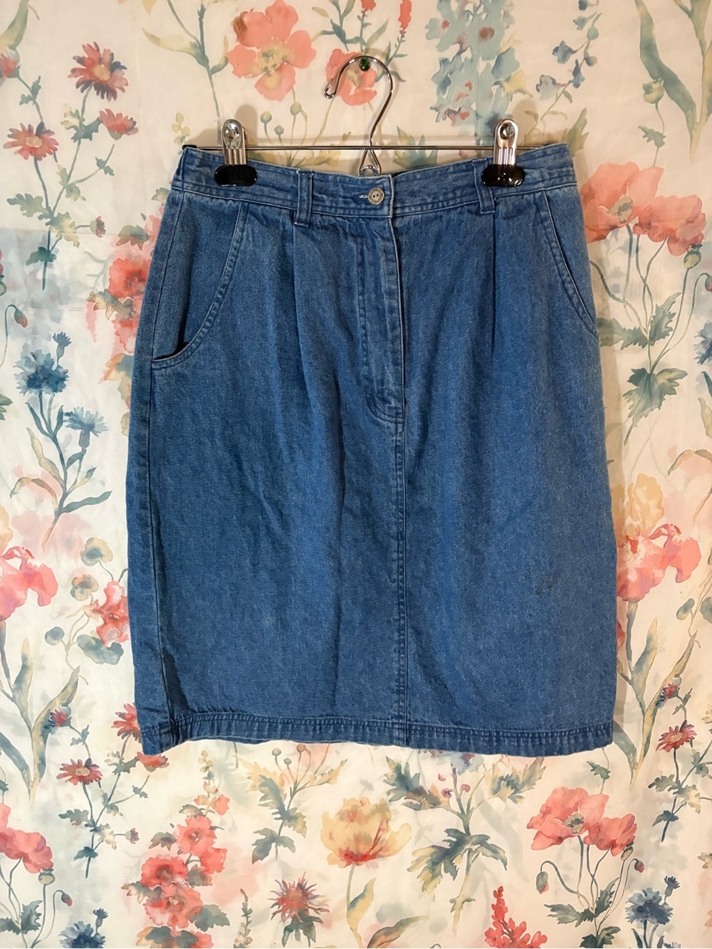 Vintage Classic Denim Skirt - Blue